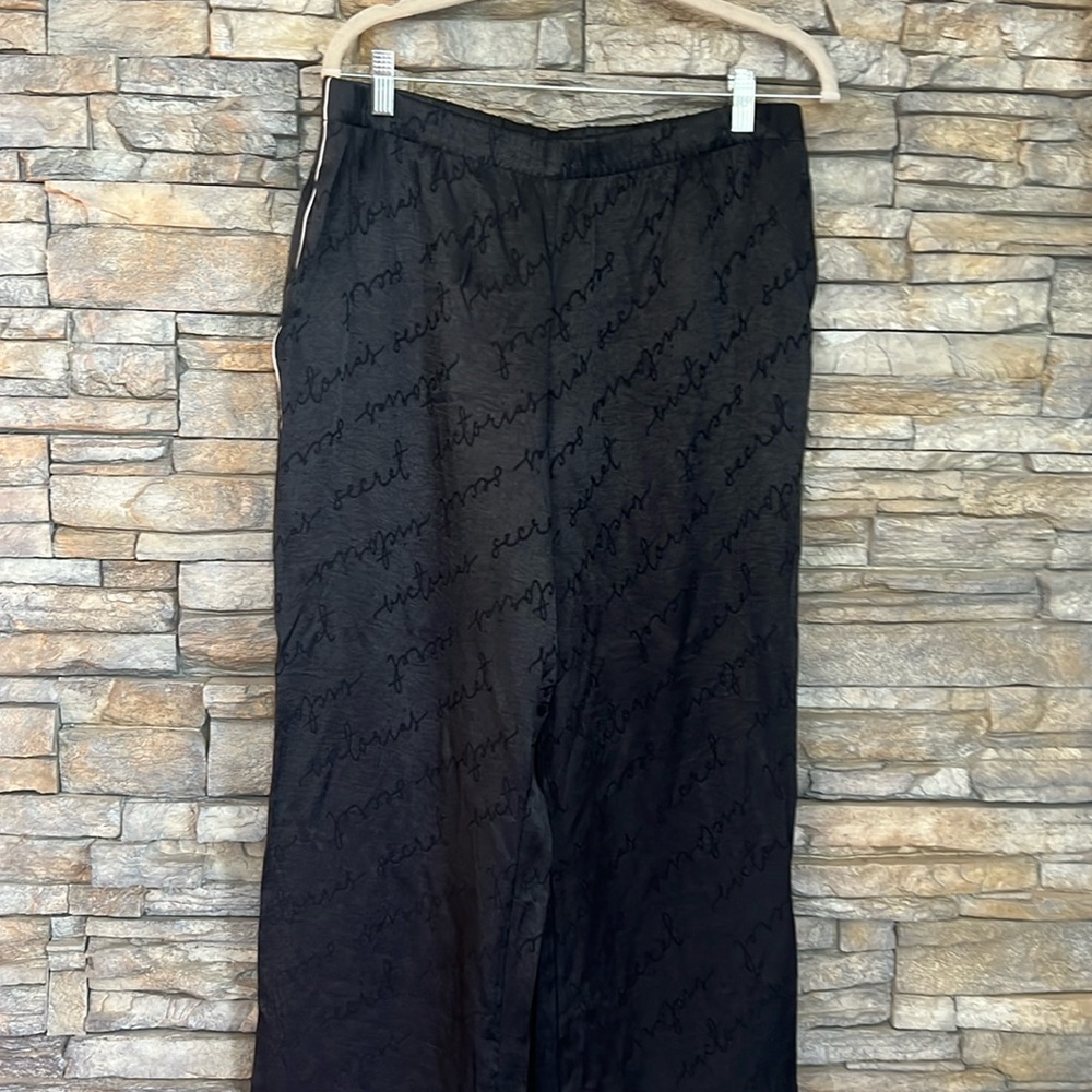 Victoria’s Secret black satin pajamas long